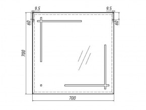 Зеркало Ray 70 black с подсветкой Sansa (SR1038Z) в Воткинске - votkinsk.ok-mebel.com | фото 6